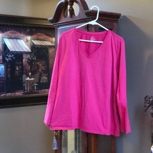 Lands’ End relaxed fit womens 1x long sleeve shirt